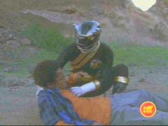 Black Ranger rescues Max