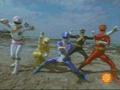 Wild Force Rangers fight together