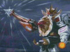 Wild Force Megazord (Spear Mode) is activated