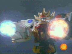 Wild Force Megazord (Double Knuckle Mode) is formed